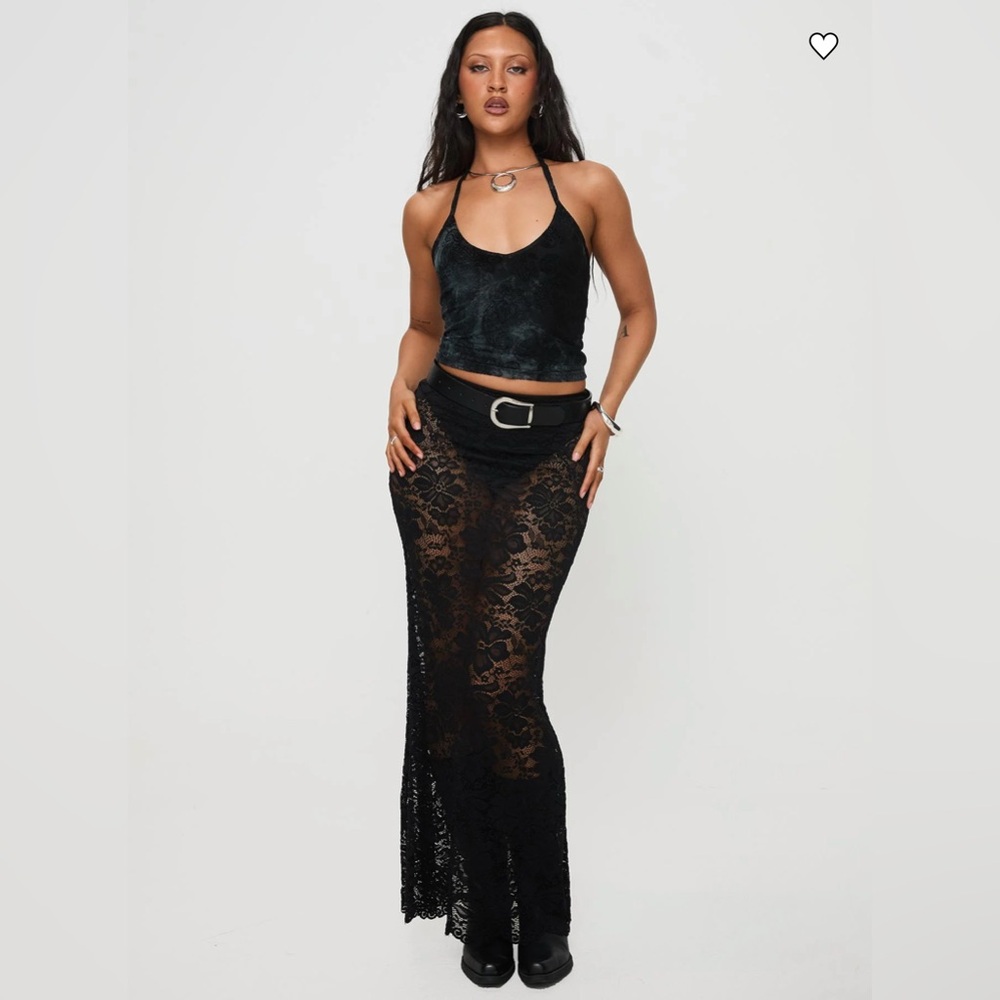 Prince Western Black Lace Camisole